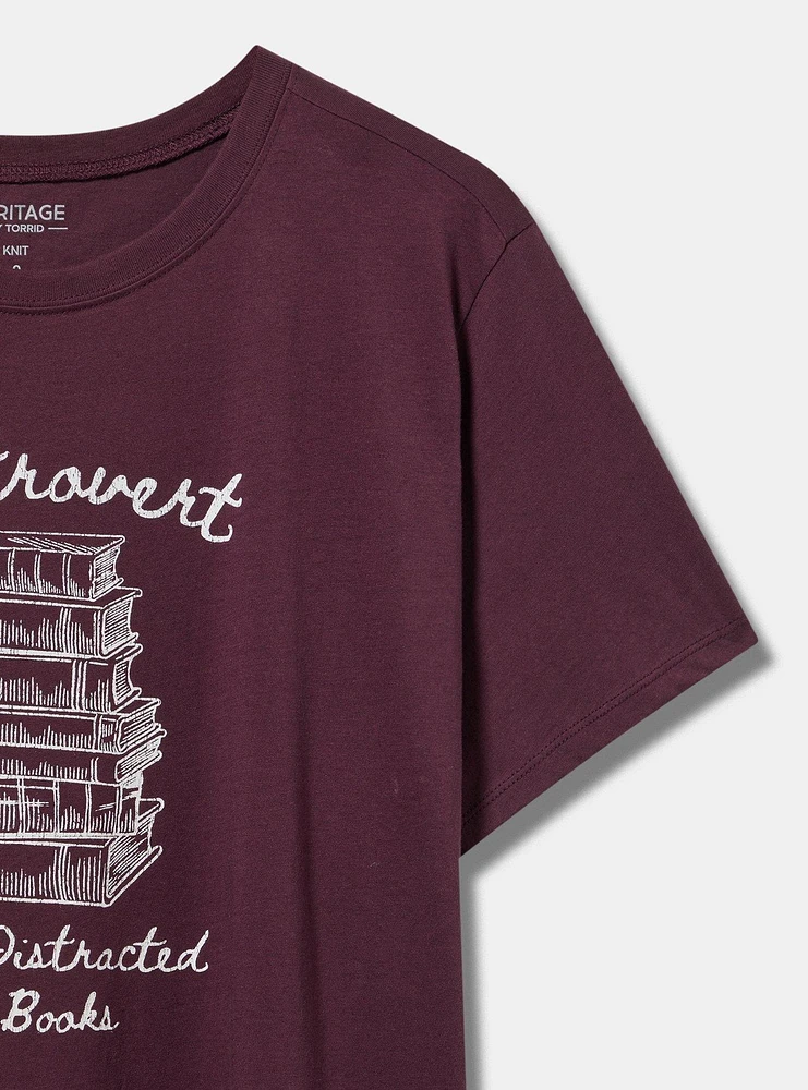 Booktrovert Classic Fit Heritage Jersey Tee