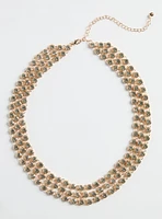 Rhinestone Collar Statement Necklace