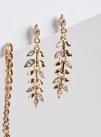 Rhinestone Linear Earring Set