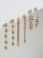 Rhinestone Linear Earring Set