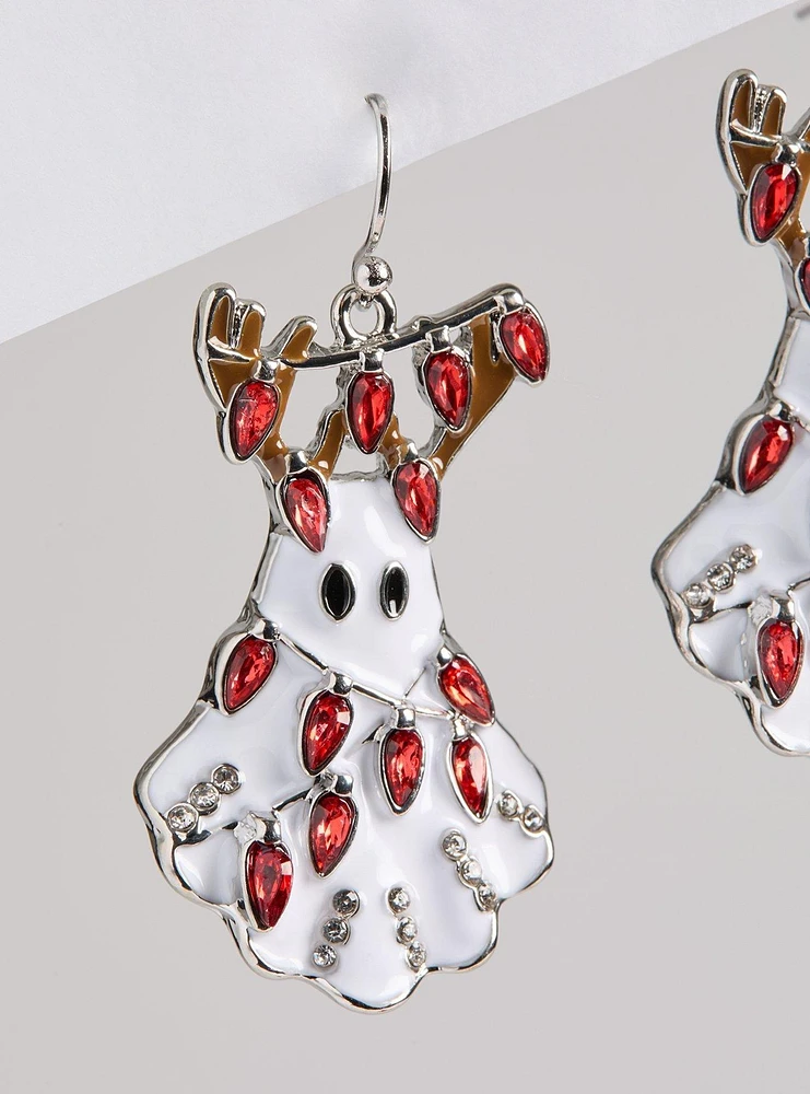 Reindeer Ghost Statement Earring