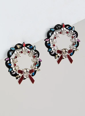 Skull Wreath Statement Earring