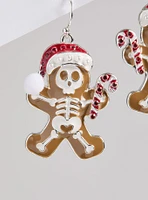 Skeleton Gingerbread Statement Earring