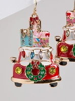 Holiday Red Truck Statement Earring