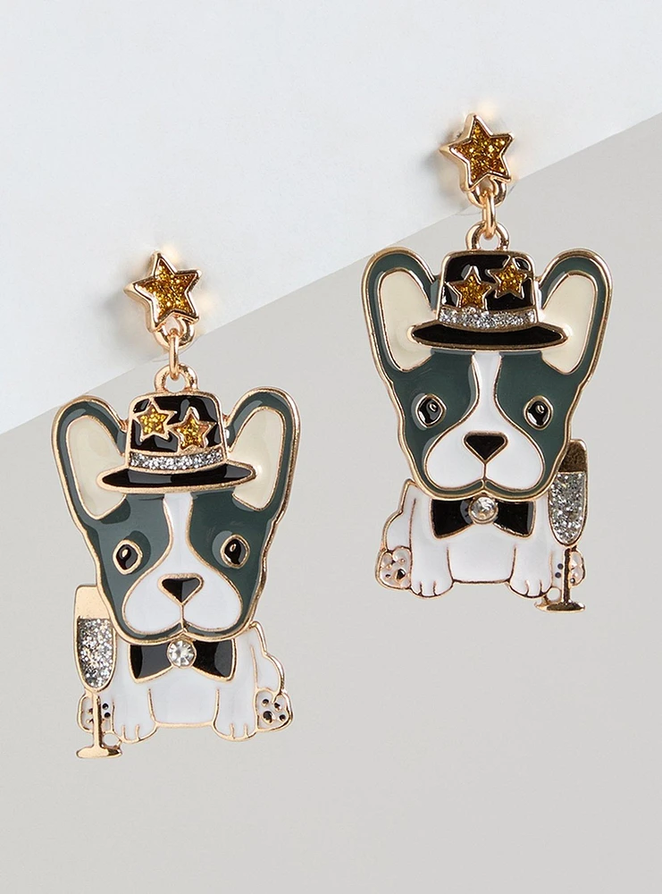 New Year's Eve Frenchie Earring