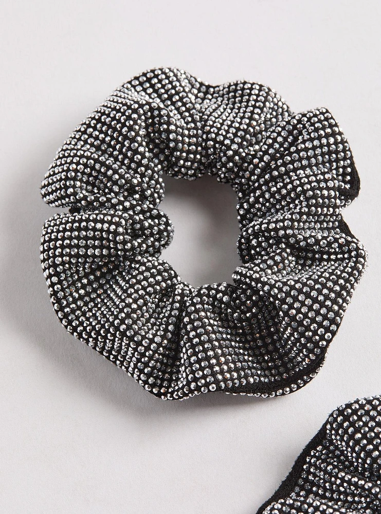 Rhinestone Scrunchie Set