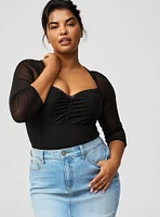 Mesh Sweetheart Corset Top