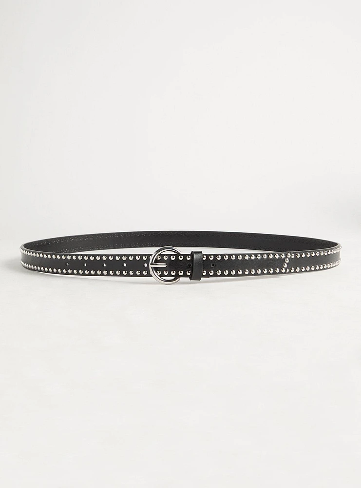 Studded Metallic Belt Set Of 2
