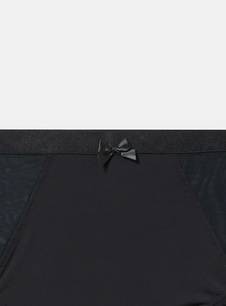 Micro & Mesh Mid-Rise Cheeky Panty