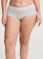 Mid-Rise Boyshort Panty with Placket