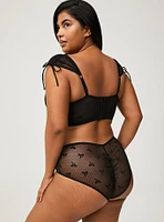 Ruched Lace Cheeky Panty