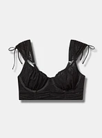 Overt Innocence Ruched Mesh Bra