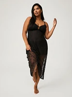 Wireless Lace Maxi Lingerie Dress