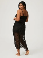 Wireless Lace Maxi Lingerie Dress