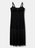 Wireless Lace Maxi Lingerie Dress