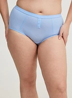 Mid-Rise Brief Panty with Placket