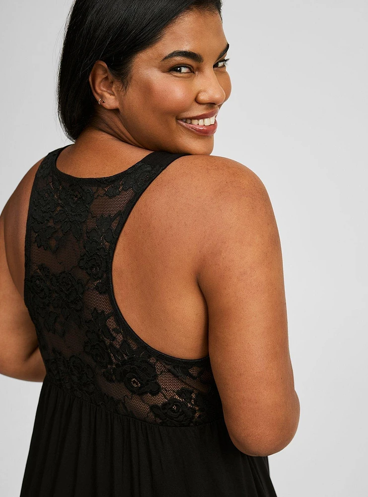 Lace Back Babydoll Sleep Gown