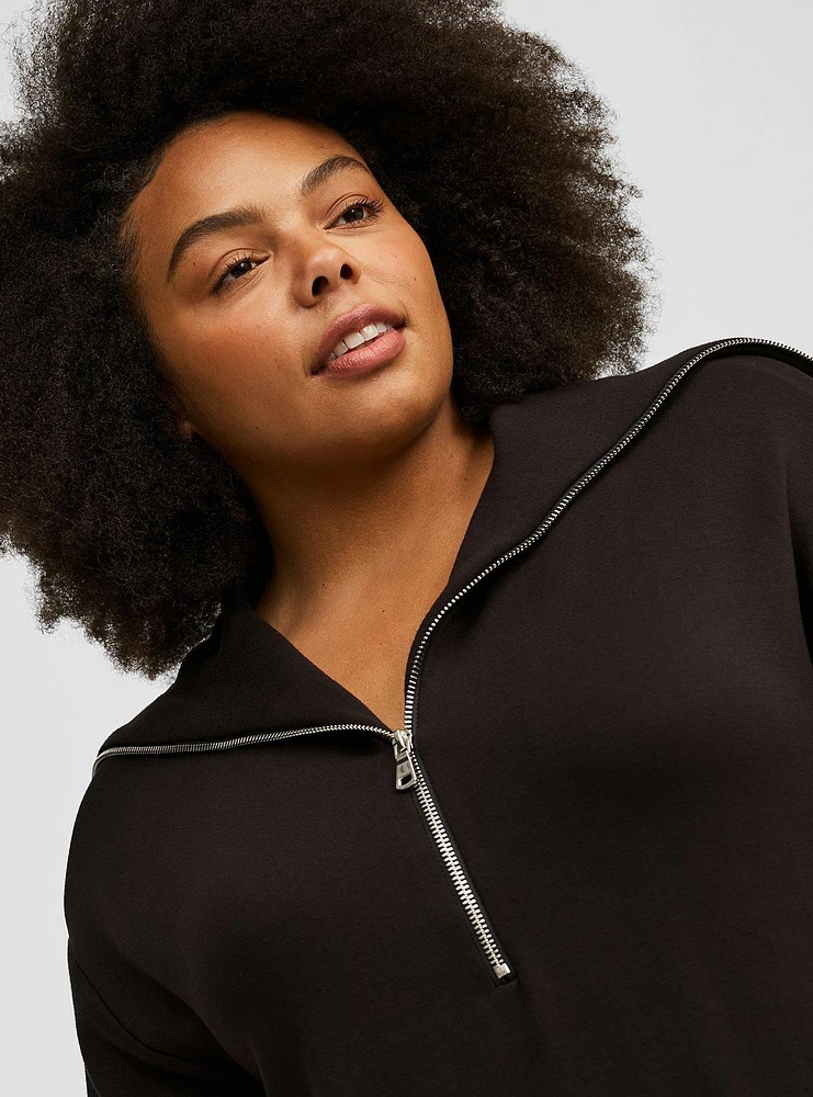 Quarter Zip Mini Dress