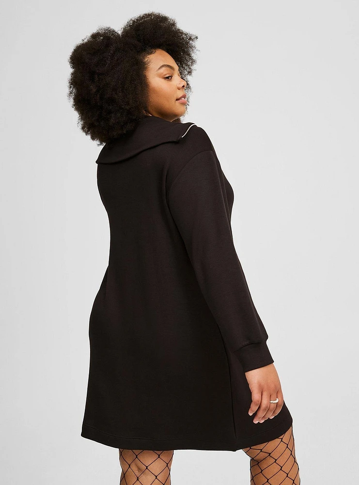 Quarter Zip Mini Dress
