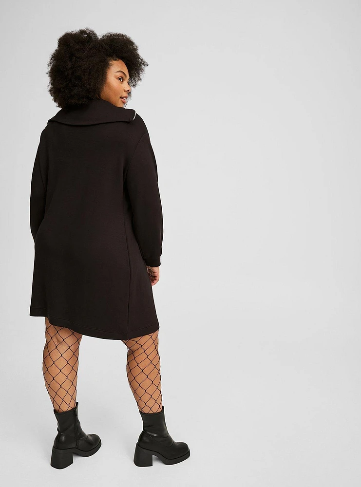 Quarter Zip Mini Dress