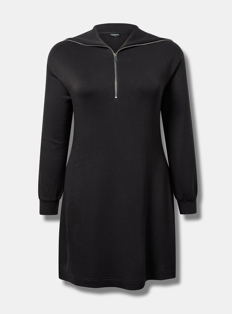 Quarter Zip Mini Dress