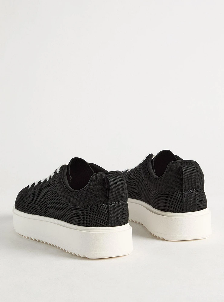 Chunky Knit Laceup Sneaker (WW