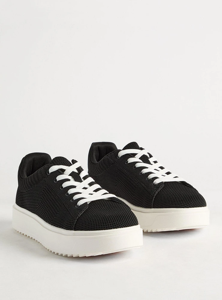 Chunky Knit Laceup Sneaker (WW