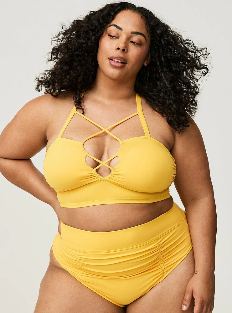 Wire-Free Cross Front Bikini Top