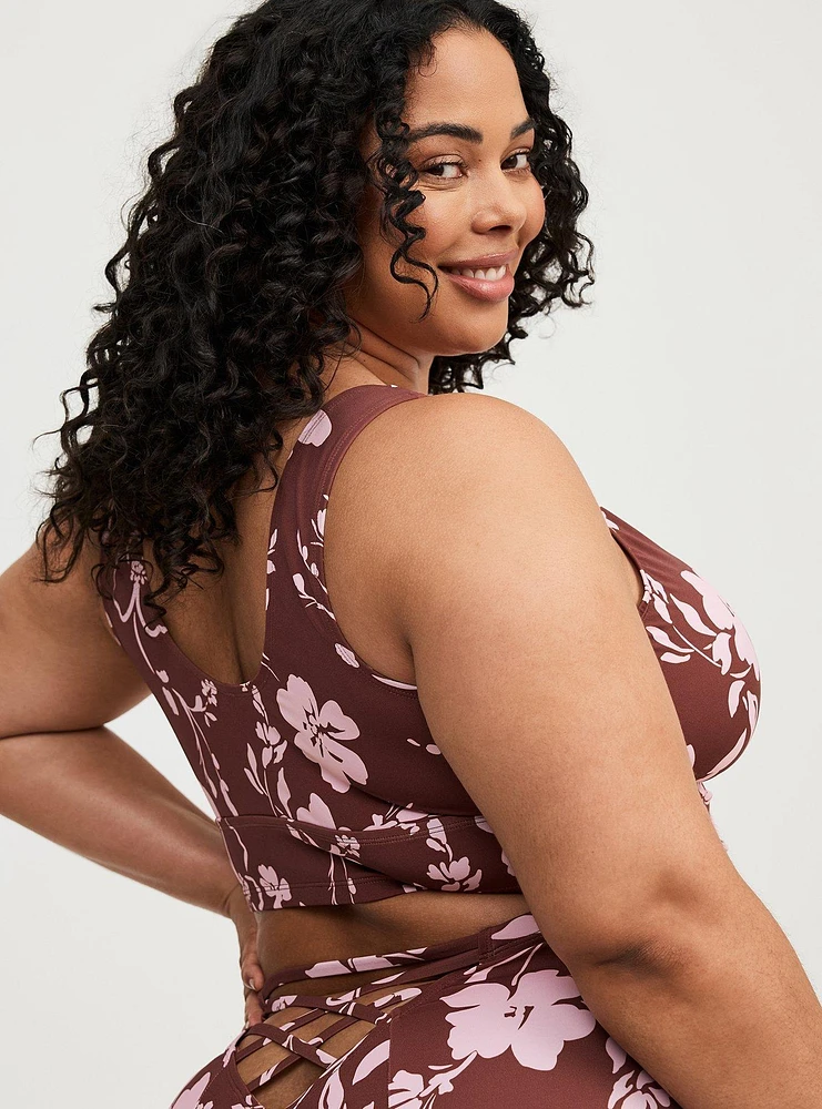 Wireless Tie-Front Back Smoothing Bikini Top