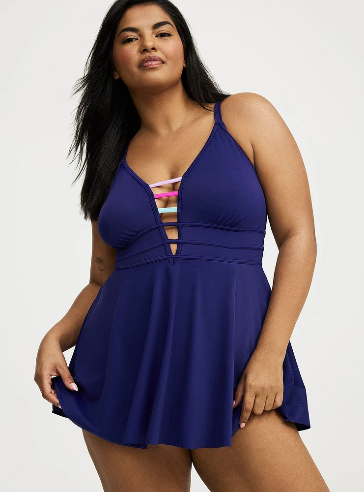 Skater Plunge Swim Dress