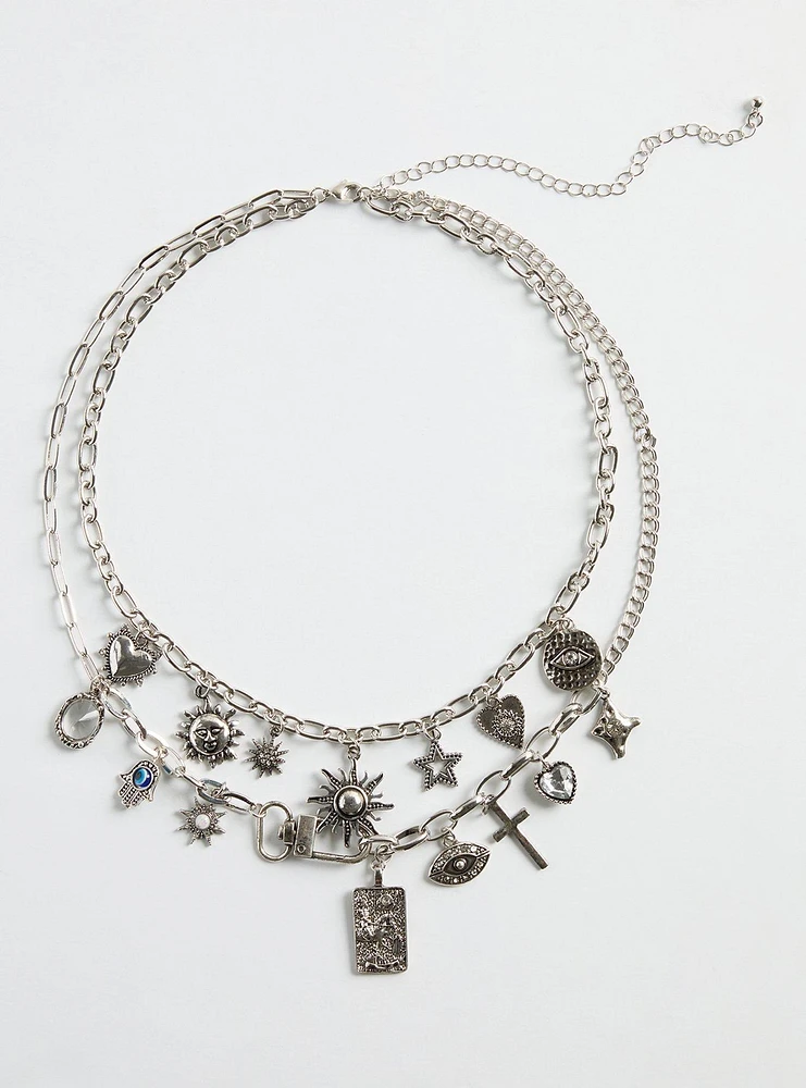 Tarot Charm Layered Necklace