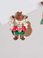 Western Mr. And Mrs. Claus Statement Earrings