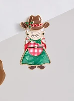 Western Mr. And Mrs. Claus Statement Earrings