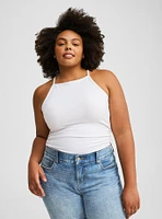 Foxy High Neck Ruched Cami
