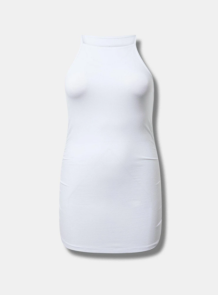 Foxy High Neck Ruched Cami