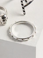 Skull Snowflake Stackable Ring Set