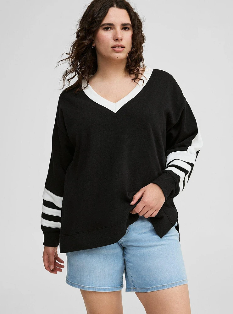 Cozy Fleece Step Hem Sweatshirt