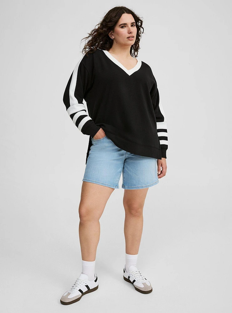 Cozy Fleece Step Hem Sweatshirt