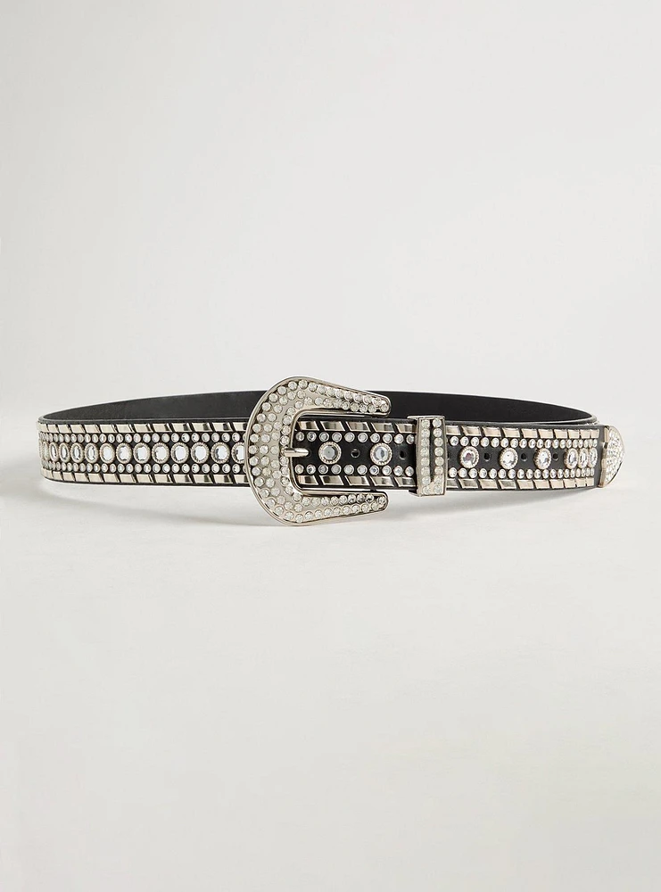 Stud & Rhinestone Western Belt