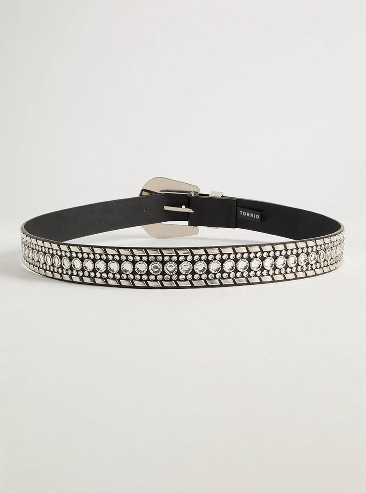 Stud & Rhinestone Western Belt