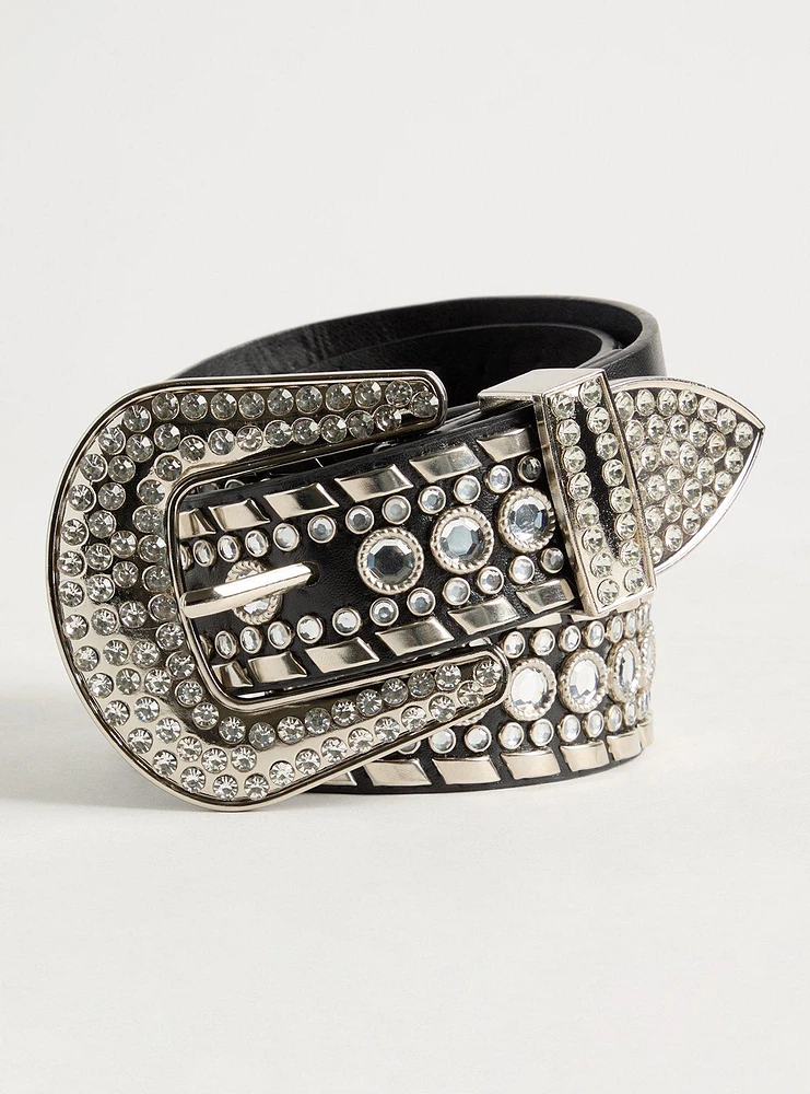 Stud & Rhinestone Western Belt