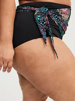 Asymmetrical Wrap Skirted Swim Brief