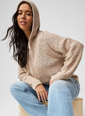 Textured Sweater Hoodie