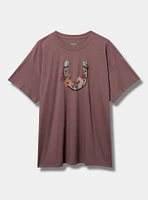 Horseshoe Oversize Crew Cotton Tee