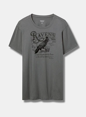 Raven Relaxed Fit Crew Heritage Jersey Tee