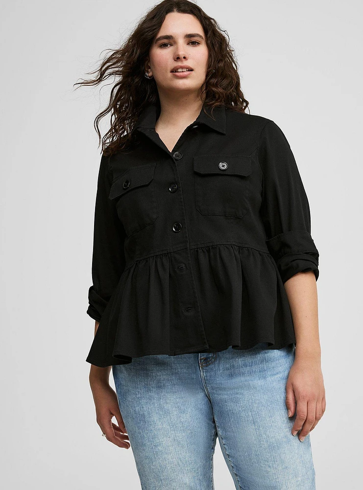 Peplum Utility Jacket