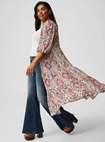 Chiffon Tiered Maxi Kimono