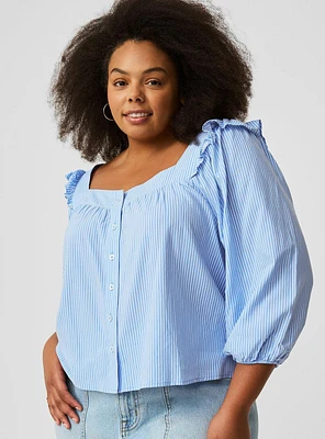 Ruffle Trim Blouse