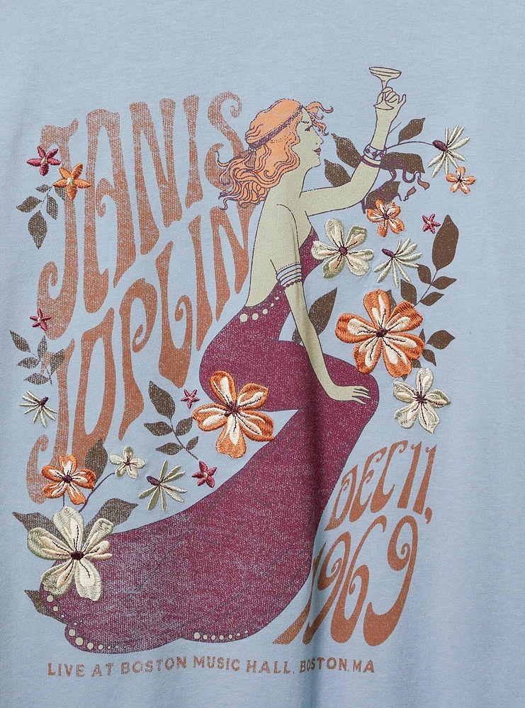 Janis Joplin Classic Fit Crew Tee