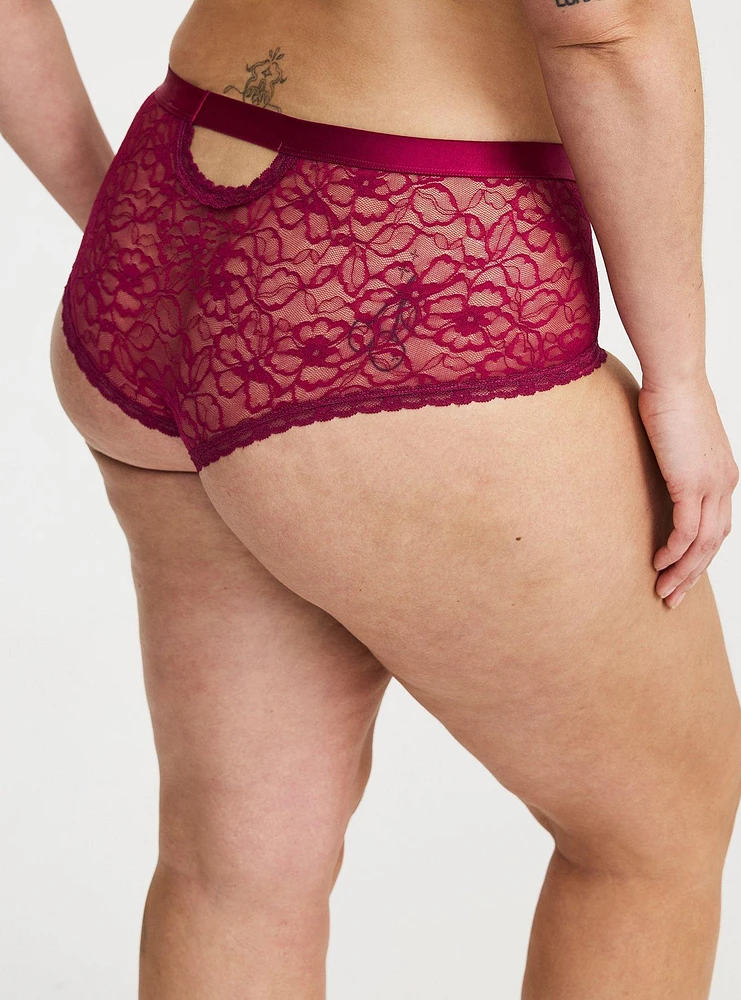 Cotton & Lace Mid-Rise Cheeky Panty